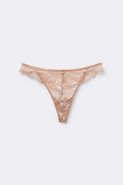 Tezenis Tanga Tira Fina Delicate Essence Mujer Natural Tamaño L