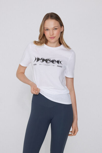 Tezenis Camiseta Algodón con Estampado Mujer Blanco Tamaño L