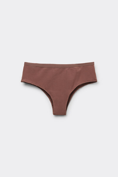 Tezenis Culotte de Algodón Orgánico Mujer Marrón Tamaño L