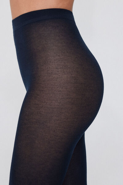 Tezenis Medias Tupidas con Cashmere Mujer Azul Tamaño L