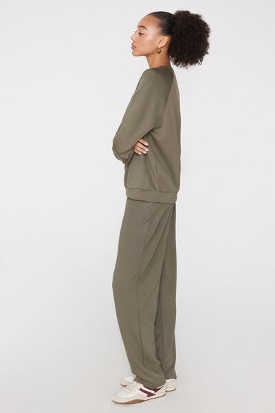 Tezenis Sudadera Cuello Redondo Soft Touch Mujer Verde Tamaño L