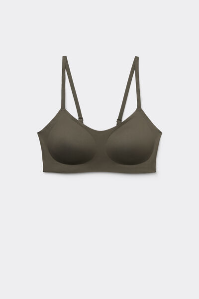 Tezenis Sujetador Push-up Sin Costuras Natural Lifting Plus Mujer Verde Tamaño 4B