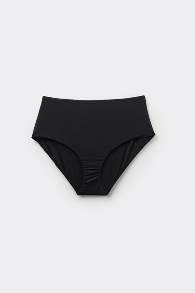 Tezenis Bikini Slip Vita Alta Micro Riciclata Donna Nero Taglia M