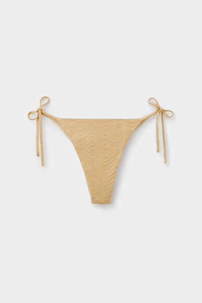 Tezenis Braguita Brasileña Bikini Lazos Sparkling Touch Dorada
