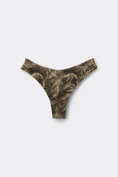 Tezenis Braguita Brasileña Bikini Cintura Alta Redondeada Golden Tropics
