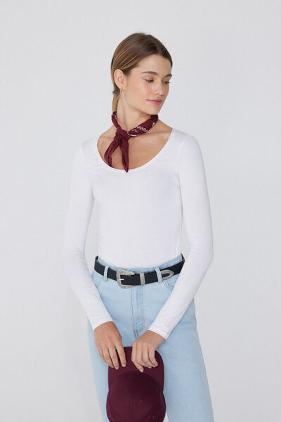 Tezenis Camiseta de Manga Larga de Viscosa