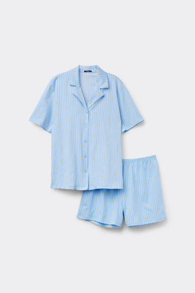 Tezenis Pijama Corto Algodón Abierto Limones