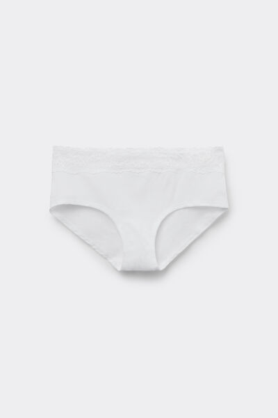 Tezenis Culotte de Algodón con Encaje Reciclado
