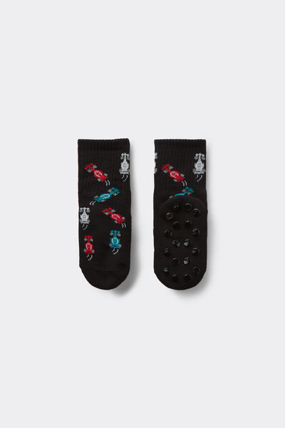 Tezenis Calcetines Antideslizantes Algodón Ligero Estampado para Niño Niño Negro Tamaño 25-27