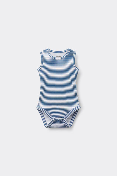 Tezenis Body Bebè Spalla Larga in 100% Cotone Stampato Blu Taglia 12-18 M (80 cm)