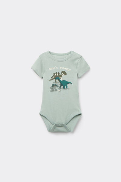 Tezenis Body Bebè Mezza Manica in 100% Cotone Verde Taglia 12-18 M (80 cm)