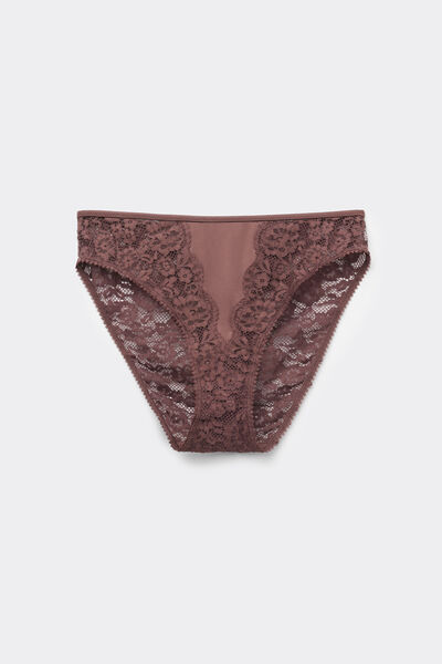 Tezenis Braguita de Encaje Perfect Harmony Mujer Marrón Tamaño L