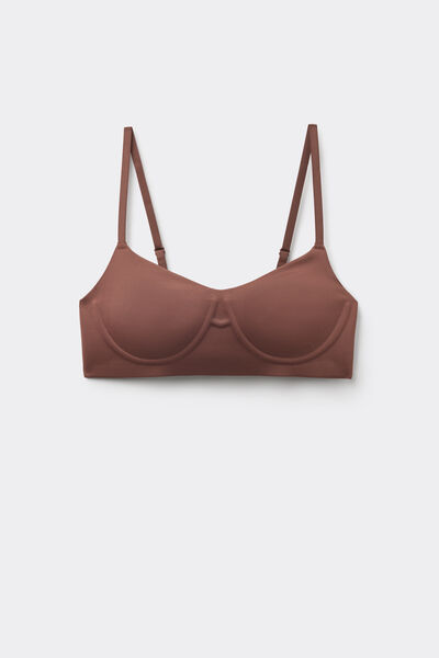 Tezenis Sujetador Balconette Sin Costuras Natural Lifting Colágeno Mujer Marrón Tamaño 2B