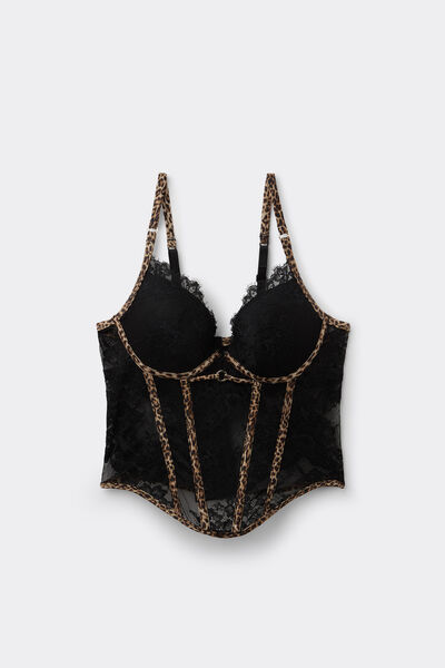 Tezenis Sujetador tipo top Jungle Glow Mujer Negro Tamaño 3B