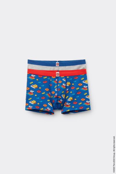 Tezenis 2 Bóxers Algodón Niño Estampado Lego Niño Azul Tamaño 10-11