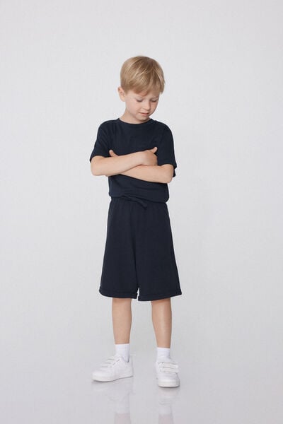 Tezenis Pantalones Cortos Piqué con Cordón Niño Niño Azul Tamaño 10-11