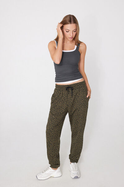 Tezenis Pantalón de Chándal con Bolsillo de Ojal Mujer Verde Tamaño XS