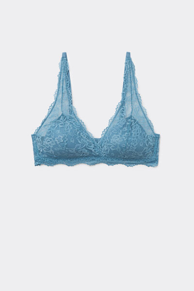Tezenis Bralette de encaje con relleno ligero sin aros Havana Mujer Azul Tamaño 2C