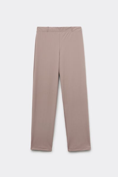 Tezenis Pantalones Largos Pitillo Microfibra Easy Fit Mujer Marrón Tamaño L