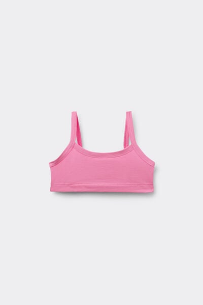 Tezenis Top sujetador básico de algodón niña Chica Rosa Tamaño M