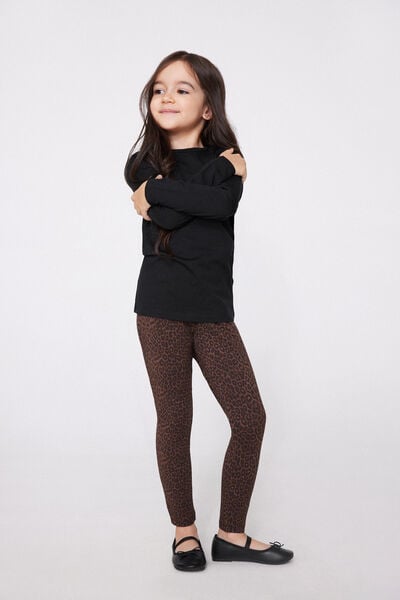 Tezenis Leggings de Niña de Algodón Elástico con Estampado Chica Impreso Tamaño 12-13