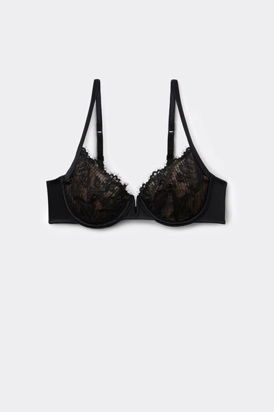 Tezenis Sujetador balconette Paris Midnight Secret Mujer Negro Tamaño 2B