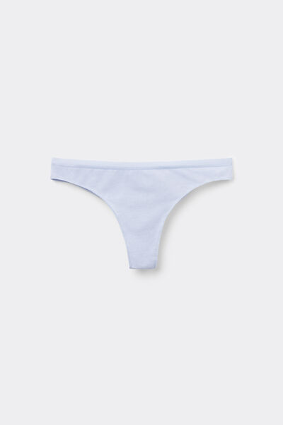 Tezenis Brasileña en Algodón Orgánico Color Sólido Mujer Azul Claro Tamaño L