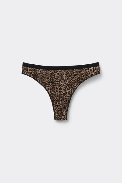 Tezenis Braguita Brasileña Algodón Estampado Mujer Animalier Tamaño L