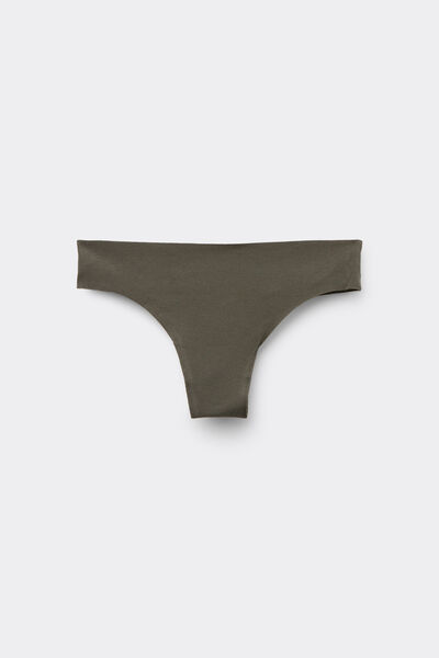 Tezenis Braguita Brasileña Sin Costuras Algodón Orgánico Mujer Verde Tamaño L