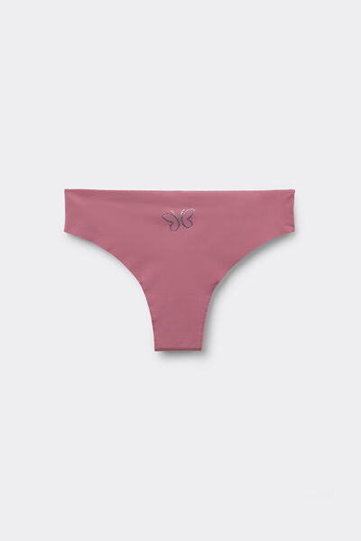 Tezenis Braguita Brasileña Microfibra Sin Costuras Strass Mujer Rosa Tamaño L