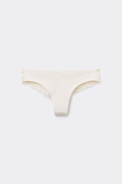 Tezenis Braguita Brasileña Sin Costuras Algodón Orgánico Encaje Reciclado Mujer Blanco (avorio) Tamaño L