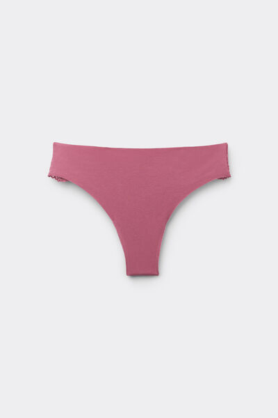 Tezenis Braga brasileña con algodón y encaje sin costuras Mujer Rosa Tamaño L