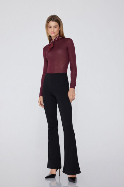 Tezenis Pantalón de Jazz de Punto Milano Mujer Negro Tamaño L
