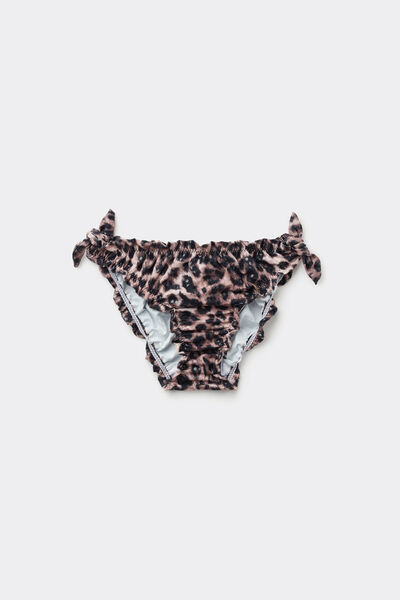 Tezenis Braguita Bikini Fruncida Lazos Niña Chica Animalier Tamaño M/L