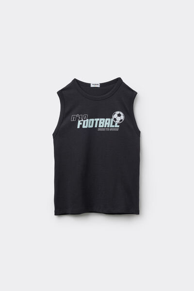 Tezenis Camiseta Tirante Ancho Niño Estampado Niño Negro Tamaño 10-11