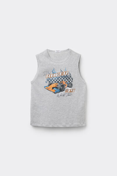 Tezenis Camiseta Tirante Ancho Niño Estampado Niño Gris Tamaño 10-11
