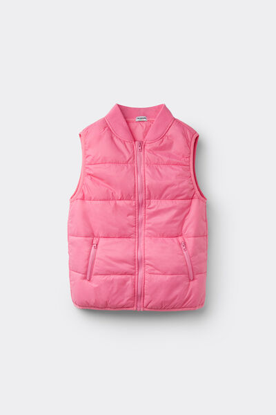 Tezenis Chaqueta Acolchada Sin Mangas Bolsillos y Cremallera Unisex Niños Unisex Rosa Tamaño 10-11