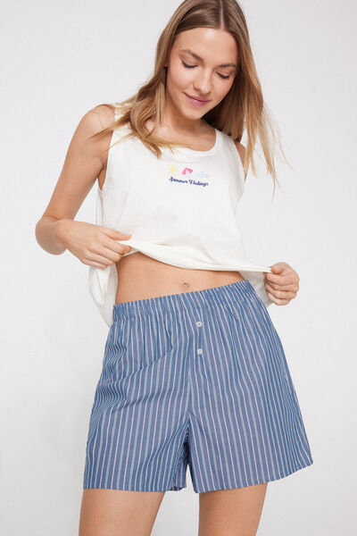 Tezenis Pantalones Cortos Tela Algodón Mujer Blanco Tamaño L
