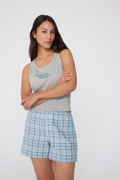 Tezenis Pantalones Cortos Tela Algodón Mujer Azul Claro Tamaño L
