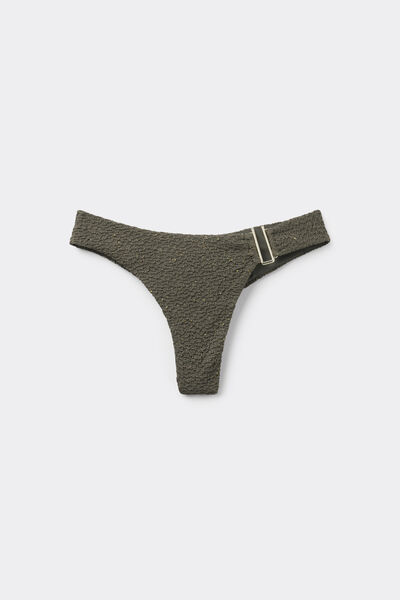 Tezenis Braguita Brasileña de Bikini Crinkle Dune Mujer Verde Tamaño L