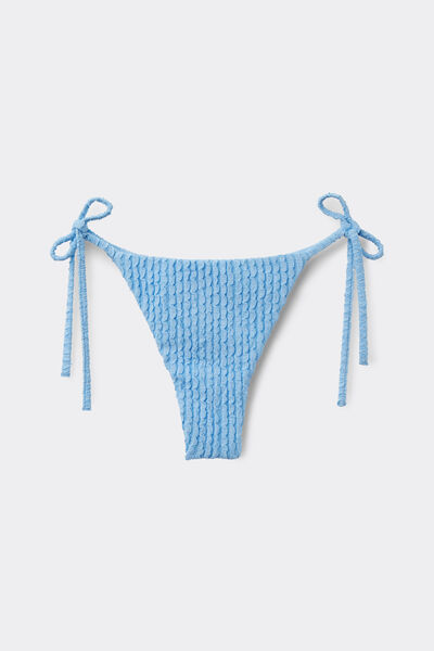 Tezenis Braguita de bikini brasileña azul con lazos Dreamy Texture Mujer Azul Claro Tamaño L
