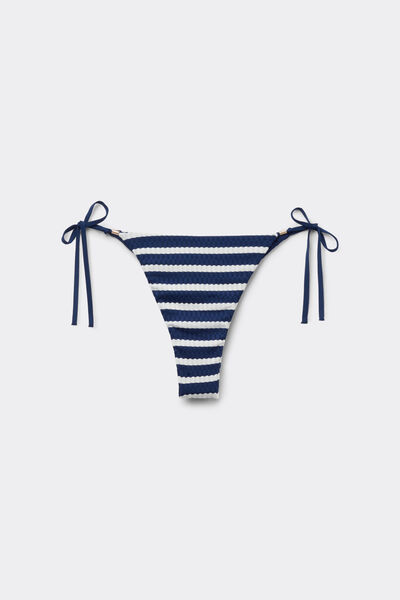 Tezenis Braguita Brasileña de Bikini Lazos Sailor Stripes Mujer Azul Tamaño L