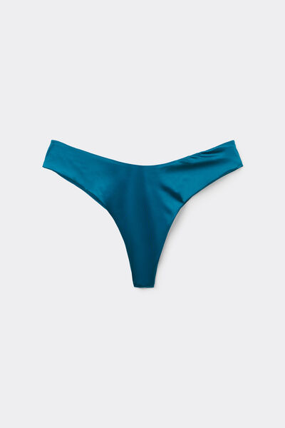 Tezenis Braguita de bikini brasileña azul de pernera alta Shiny Glam Mujer Azul Tamaño L