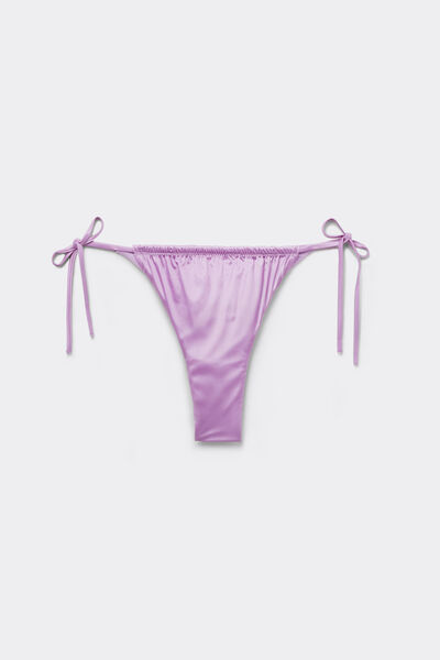 Tezenis Braguita Bikini Brasileña Tiras Finas Shiny Glam Lila Mujer Violeta Tamaño L