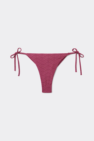 Tezenis Braguita Brasileña de Bikini Lazos Sparkling Touch Malva Mujer Rosa Tamaño L
