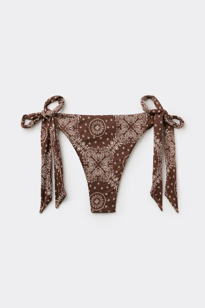 Tezenis Braguita Brasileña de Bikini Lazos Country Vibe Mujer Marrón Tamaño L