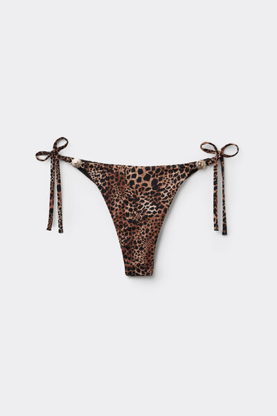 Tezenis Braguita Brasileña de Bikini Lazos Savage Sun Mujer Marrón Tamaño L