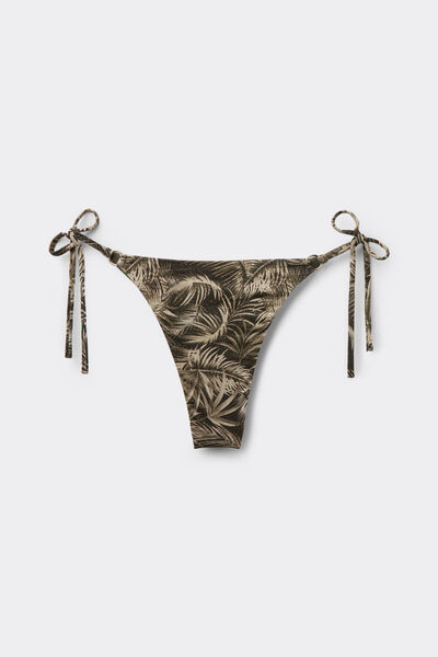 Tezenis Braguita Brasileña Bikini Lazos Golden Tropics Mujer Verde Tamaño L
