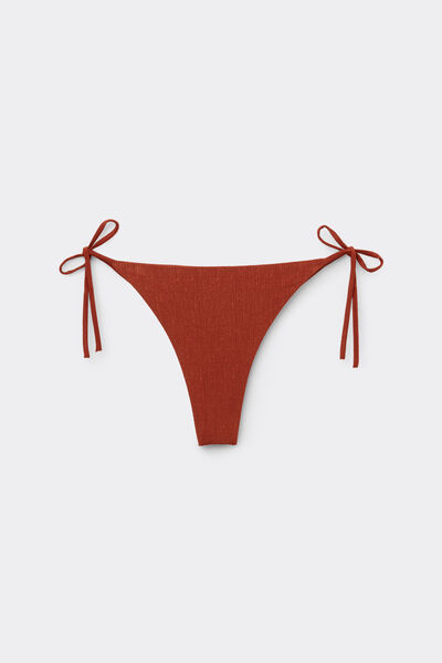 Tezenis Braguita Brasileña Bikini Lazos Paradise Bay Rum Mujer Marrón Tamaño L