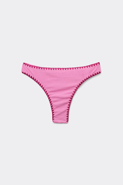 Tezenis Braguita Brasileña de Bikini Craft Touch Mujer Rosa Tamaño L